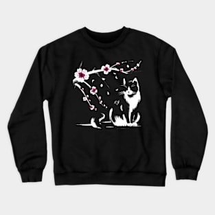 Kawaii Cat Anime Japanese Retro Funny Cat Crewneck Sweatshirt